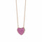 Adjustable Medium Heart Cluster Pink Sapphire And Diamond Pendant - 1